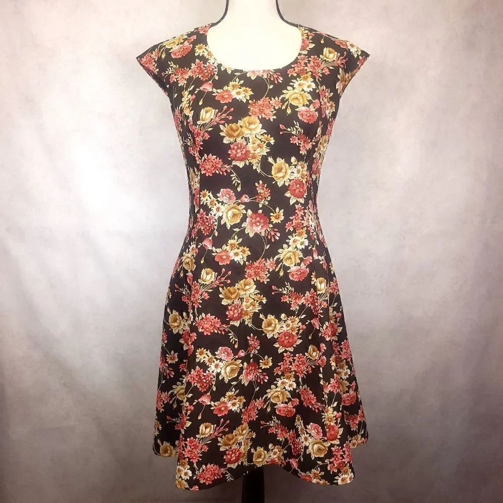 Vintage Handmade Floral A-line Dress Size Sm/Md